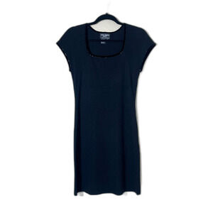 Vtg Saint Tropez West Black Carole Little Black Dress Small Wool Blend